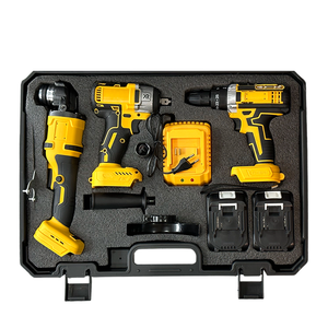 20V macchina elettrica utensili elettrici 3 in1combo Set senza filo trapano Brushless e chiave a percussione e smerigliatrice angolare - Product Image 5