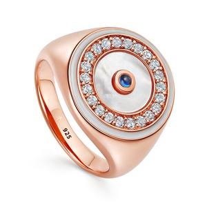 Anillo <span class=keywords><strong>de</strong></span> Plata <span class=keywords><strong>de</strong></span> Ley 925 <span class=keywords><strong>con</strong></span> Diamantes y Zafiros, Bañado en <span class=keywords><strong>Oro</strong></span> <span class=keywords><strong>de</strong></span> 18k, Diseño <span class=keywords><strong>de</strong></span> Fritillary, para Mujer, <span class=keywords><strong>de</strong></span> Milskye Luxury Jewelry - Product Image 3