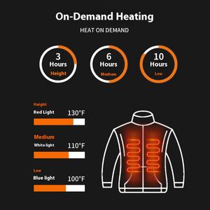 <span class=keywords><strong>Veste</strong></span> chauffante électrique Softshell d'hiver pour hommes et femmes pour les sports de plein air coupe-vent avec col à capuche pour le <span class=keywords><strong>ski</strong></span> et la randonnée - Product Image 3