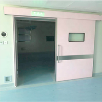 Puertas correderas de Hospital para sala de operaciones, puerta automática a prueba de sonido, puerta corredera hermética con interruptor de Pedal de pie para cirugía, ICU