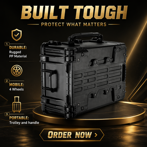 Boîte à <span class=keywords><strong>outils</strong></span> en plastique rigide imperméable et <span class=keywords><strong>valise</strong></span> rigide avec <span class=keywords><strong>roulettes</strong></span>, <span class=keywords><strong>valise</strong></span> rigide - Product Image 3