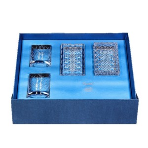 Crystal Whiskey Glass And Ashtray Set 3 Piece Gift Box Exquisite Business Gift For Chinese New Year - Product Image 1