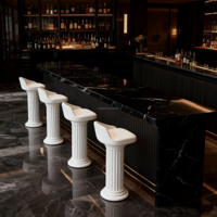 Tabouret de bar colonne grecque personnalisé et durable, chaise haute de loisirs pour mariages, cuisines, patios, pubs, bars à domicile et mobilier de maison