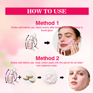 Siero Peptidico Rosa Effetto Luminosità Anti-età al Collagene Profondo PDRN Purezza 99% per Perfezionamento dei Pori, a Marchio Privato - Product Image 6