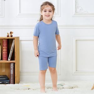 Michley Edición Regalo para Niños, Venta al por Mayor, Mamelucos Azules OEM ODM, <span class=keywords><strong>Conjunto</strong></span> de 2 Piezas de Bambú para Niños, Estilo Romper, Personalización para la Temporada Festiva - Product Image 1