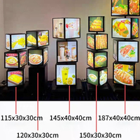 Affichage rotatif de boîte à lumière LED pour panneau de menu de publicité extérieure Panneaux lumineux à 4 faces pour café et usage professionnel