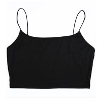 Top court pour femme, camisole, été, femme, sexy, mince, sans manches, dos nu, bretelles spaghetti, débardeur, lingerie, soutien-gorge de sport