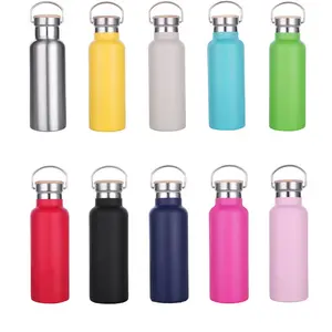 Botol Air Olahraga Portabel, Produk Luar Ruangan 350/500/600/750Ml Dinding Ganda Baja Tahan Karat Botol Air Olahraga