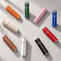 Flacon vaporisateur de parfum en cuir PU 10 ml, finition argentée électrolytique, atomiseur de voyage portable, rechargeable, plusieurs couleurs