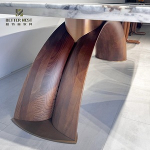 Mesa de comedor nórdica de madera maciza, <span class=keywords><strong>Rectangular</strong></span>, Color nogal, moderna, minimalista, ligera, de lujo, mesa de pizarra de madera de fresno blanco mate - Product Image 5