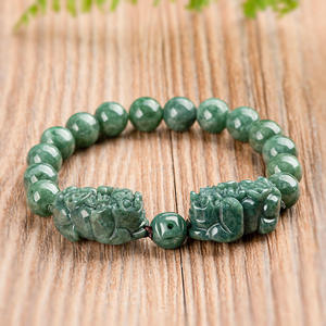 Bracelet en jadéite naturelle authentique Pixiu, bijoux pour femmes, vente en gros de jade, design original SL116 - Product Image 2