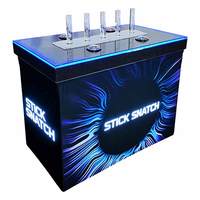 Machine de jeu STICK SNATCH pour 2 joueurs, avec lumières LED, défi visuel et tactile de réaction en PE, pour intérieur et extérieur, location pour fêtes foraines