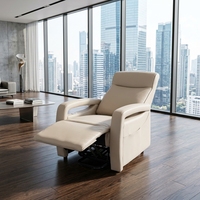 Fauteuil inclinable électrique pour personnes âgées PUZE PZ106, avec fonction de levage, chauffage, revêtement en cuir PU, structure en bois, télécommande USB, design minimaliste moderne