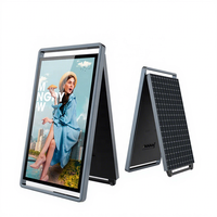 Afficheur numérique solaire étanche pliable portable à écran LCD alimenté par batterie pour publicité extérieure en centre commercial