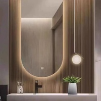 Miroir de toilette intelligent personnalisé lavabo armoire de salle de bain table de toilette miroir LED écran tactile rétroéclairé