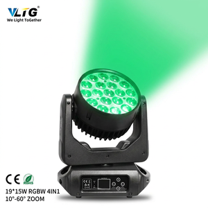<span class=keywords><strong>Luz</strong></span> Wash de Cabeza Móvil para Escenario 19 Piezas 15W Zoom Led RGBW 4 en 1 - Product Image 1