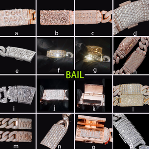 Tùy Chỉnh Vvs Moissanite Cuba Liên Kết Vòng Cổ Đá Hip Hop Phong Cách Vàng Trắng Mạ Rhodium Mạ 925 Bạc Cuba Chuỗi Tốt Unisex - Product Image 5