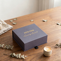 Boîte d'emballage artisanale pour huiles essentielles cosmétiques violettes avec estampage à chaud doré, design gaufré, boîte rigide personnalisable pour parfums