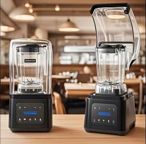 1.8L hoàn toàn tự động máy nghiền đá 5 + tốc độ thương mại sử dụng Milkshake trái cây Máy xay sinh tố thép không gỉ tốc độ cao - Product Image 2
