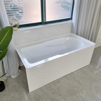 Baignoires acryliques à jupe unique au design moderne, baignoires de trempage de haute qualité à bas prix