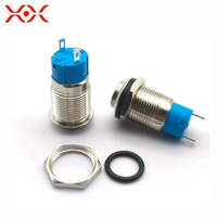 Interrupteur à bouton-poussoir métallique 12 mm, à réinitialisation momentanée, mini-bouton rond étanche à verrouillage pour modification automobile
