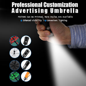 Tam otomatik çift kullanımlı iş şemsiye 3-Fold güneş koruyucu güneşlik ile LED el feneri çift amaçlı güneş hava koruması - Product Image 2