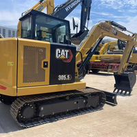 Excavator Mini Hidrolik CAT 305.5 5.6 Ton Crawler Digger dengan Bucket 0.22m³ untuk Penggalian Parit