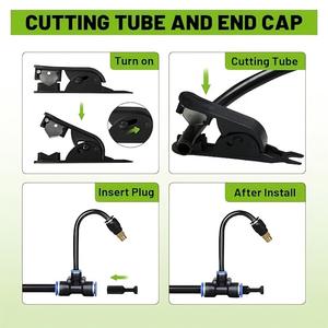 Kit de Boquillas de Riego por Goteo de Cobre Ajustables 360 Grados, Conexión Rápida, Negro, 20cm, Sistema de Riego para Jardín - Product Image 4