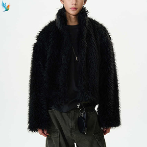 <span class=keywords><strong>Manteau</strong></span> <span class=keywords><strong>d</strong></span>'<span class=keywords><strong>hiver</strong></span> streetwear chaud <span class=keywords><strong>pour</strong></span> <span class=keywords><strong>homme</strong></span>, coupe oversize, en fausse fourrure grise, style shaggy, avec col montant, idéal <span class=keywords><strong>pour</strong></span> le quotidien - Product Image 4
