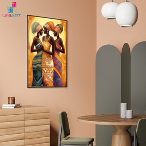 UNIART PRINTABLE ART Trois Sœurs Unies Noir Décoration Murale Art Afro-Américain Style Africain Oeuvre Impression Sur Toile Art Mural - Product Image 3