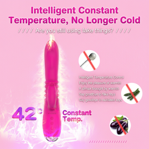 Varita Vibradora Telescópica de Silicona con Calor para Mujeres, Juguete de Autoestimulación Femenina - Product Image 4