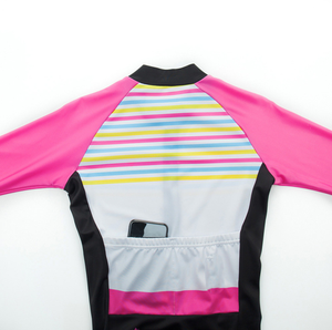 Traje de Triatlón de Alto Rendimiento con Estampado por Sublimación, Ropa Deportiva con Rayas Coloridas, Ajuste Cómodo y Secado Rápido para Carreras - Product Image 4