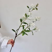 Batang Plumbago Buatan 88cm Bunga Sutra Biru untuk Dekorasi Vas Pernikahan Rumah Cabang Plumbago Sutra