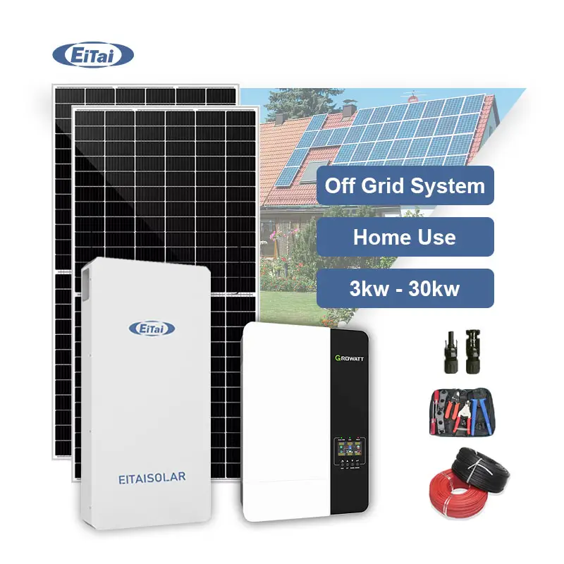 Eitai 오프 그리드 태양광 발전 시스템 5Kw 인버터 리튬 배터리 10Kw 15Kw 태양열 시스템 도매 가격 목록 파키스탄