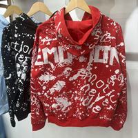 2026 MIXED EMOTION Sweat à capuche zippé oversize en coton imprimé, style américain, vintage, streetwear décontracté, pour couple