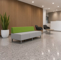 Ensemble de canapés modernes en tissu convertible multifonctionnel pour le bureau, le bureau à domicile, l'atelier et l'école