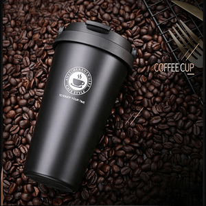 Stainless Steel Vacuum Tumbler 17oz Double Wall Travel Mug With Lid Thermal Insulation <b>Coffee</b> Cup Minimalist Design - Product Image 2