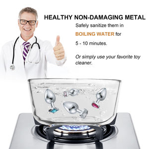 ปลั๊กโลหะสำหรับสอดใส่ทางทวารหนัก ยี่ห้อ Sexbay รุ่น Private Brand รูปทรงไพ่  สามารถเปลี่ยนหัวได้ เหมาะสำหรับทั้งผู้ชายและผู้หญิง - Product Image 5