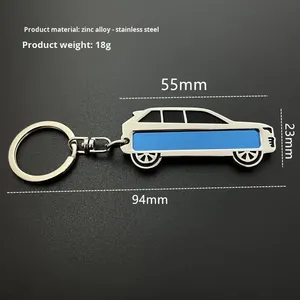 Llavero con Placa de Matrícula Personalizada, Grabada con Láser, de Aleación de Zinc, Estilo Vintage, Mini Coche, Antipérdida - Product Image 5