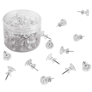 Chinchetas Decorativas Transparentes y Coloridas para Oficina, Prácticas Chinchetas y Tachuelas - Product Image 4