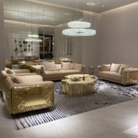 Table basse en acier inoxydable doré de luxe italien, design racine d'arbre, mobile, mobilier moderne pour salon
