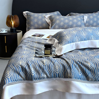 Ensembles de literie tencel 100%, ensembles de draps de lit à motifs imprimés personnalisés, ensemble de draps plats cool et doux à la main