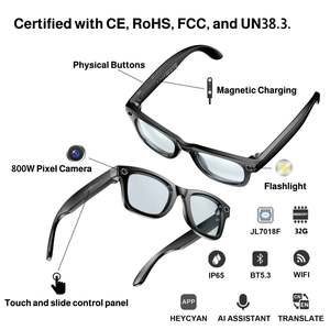 Kính thông minh 2025 với camera 8MP, gọi không dây, truyền dữ liệu Wi-Fi, kính râm ngoài trời, ghi âm, kính camera AI - Product Image 2