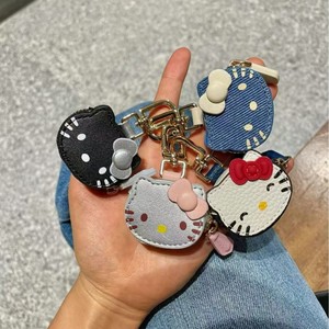 Pendentif chat en cuir KT – Porte-clés et porte-monnaie de dessin animé, en PU tendance, options multicolores, logo personnalisé disponible - Product Image 2