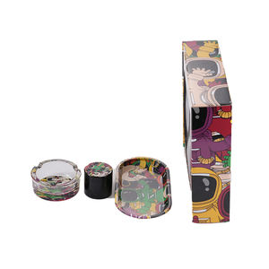 Vente en gros, kit d'accessoires pour fumeurs rose personnalisé, pipe, cendrier, pot, plateau roulant en métal, ensemble <span class=keywords><strong>de</strong></span> kit pour fumeurs 5 en 1 - Product Image 3