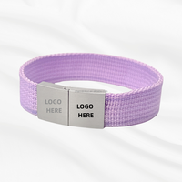 Bracelet en nylon NFC RFID pour bijoux, avec boucle magnétique en acier inoxydable, 13,56 MHz, étanche, pour contrôle d'accès et carte de visite