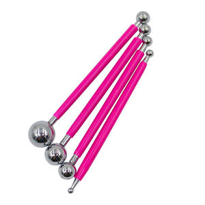 Outils de modelage de boules en métal AK 4pcs DIY Fondant Outils de décoration de gâteaux Stylo à 8 têtes Outils de fabrication de fleurs en Gumpaste pour le bricolage en argile - Product Image 6