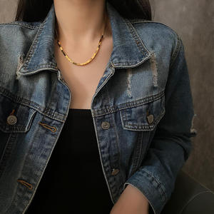 Nuevo Collar con Colgante en Forma de <span class=keywords><strong>Paz</strong></span>, Chapado en Plata de Titanio, con Cadena de Serpiente, Joyería de Zirconia Moderna para Mujer, Ideal para Aniversarios - Product Image 2