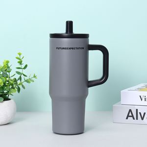 Mug à café en acier inoxydable 24oz, isotherme sous vide, avec poignée, couvercle à paille et compatible porte-gobelet de voiture - Product Image 3