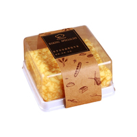 Boîte d'emballage rectangulaire pour desserts, conteneur alimentaire pour pâtisserie mousse soufflée, boîte d'emballage transparente pour gâteaux et tiramisu